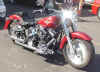 Red Harley Davidson Fatboy Motorcycle